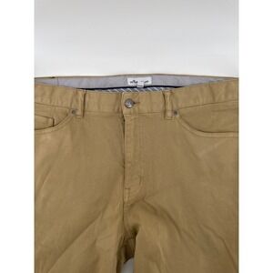 Peter Millar Crown Ultimate Sateen 5-Pocket Khaki Golf Pants Mens 38x30 MA21B39